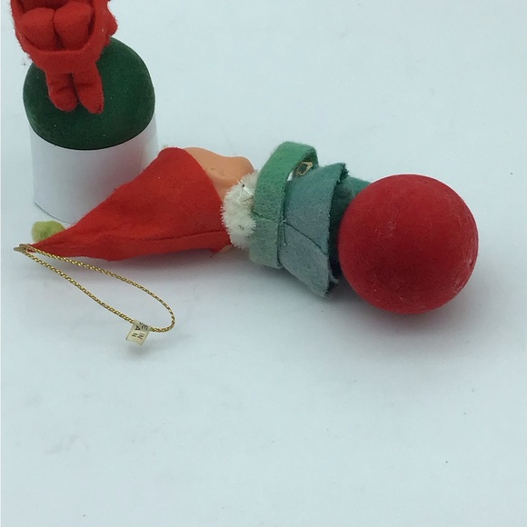 Vintage Knee hugging Elve Christmas Tree ornaments - Picture 3 of 7